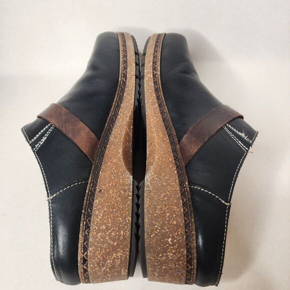 Pikolinos Granada Leather Clogs Slip On Black Size 40 US 9.5 Made In Spain - Picture 10 of 15